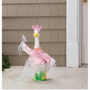 Gaggleville Princess Fairy Goose Costume - Pink Outfit Crown‎ for Yard Decor LG
